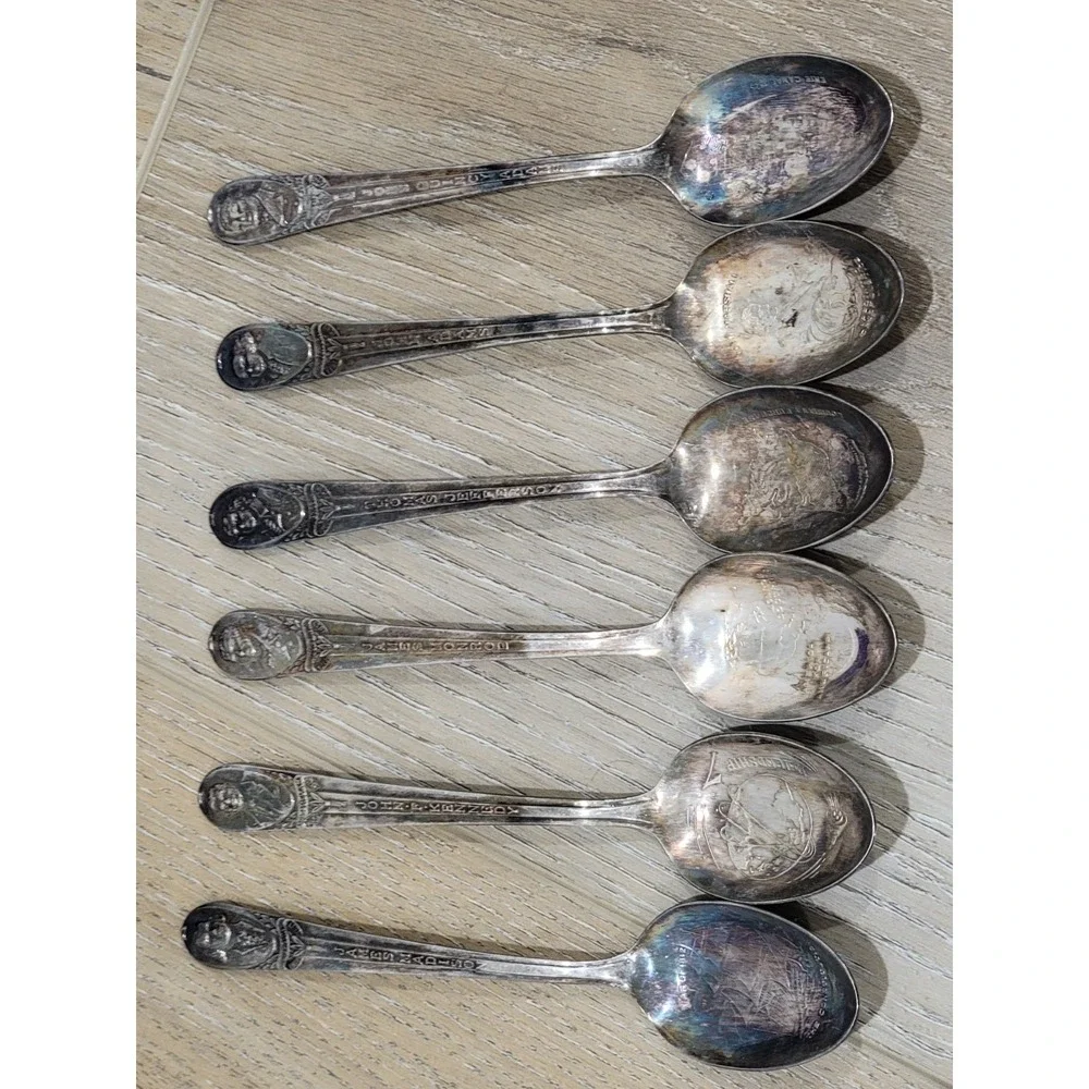 Vintage Presidential Spoon Collectibles JFK Adams Monroe Madison Jefferson Lot 6